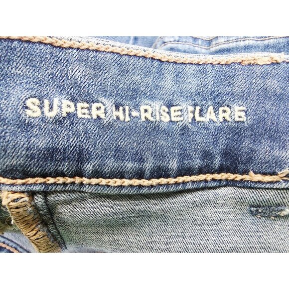 American Eagle Outfitters Size 4 Regular Womens 30" Inseam Super High Rise Flare - Picture 10 of 13